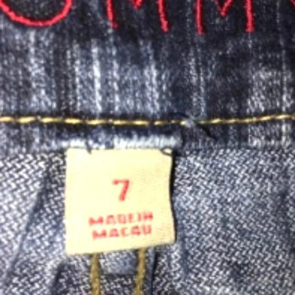 Tommy Hilfiger Womens Bootcut Jeans Slim Leg Stretch Light Distress Hem Double B - Picture 4 of 7